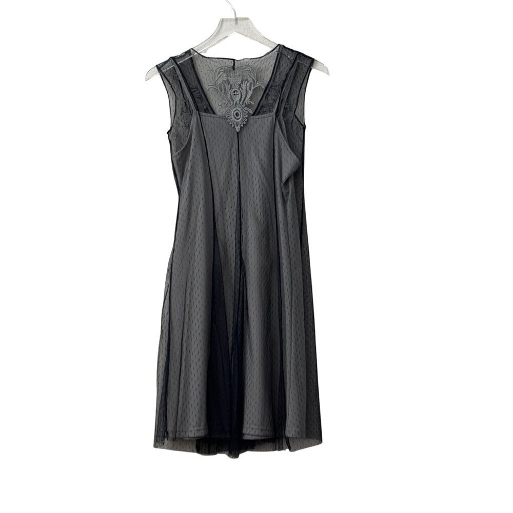 NWT Solitaire Embroidered Mesh Lace Midi Dress Sz. S - Picture 2 of 3